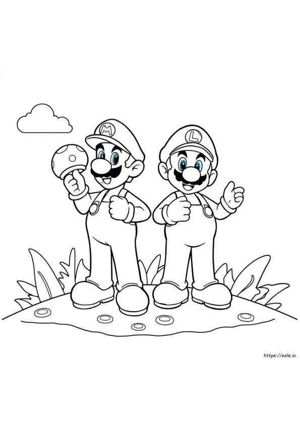 Disegni Da Colorare Di Mario E Luigi