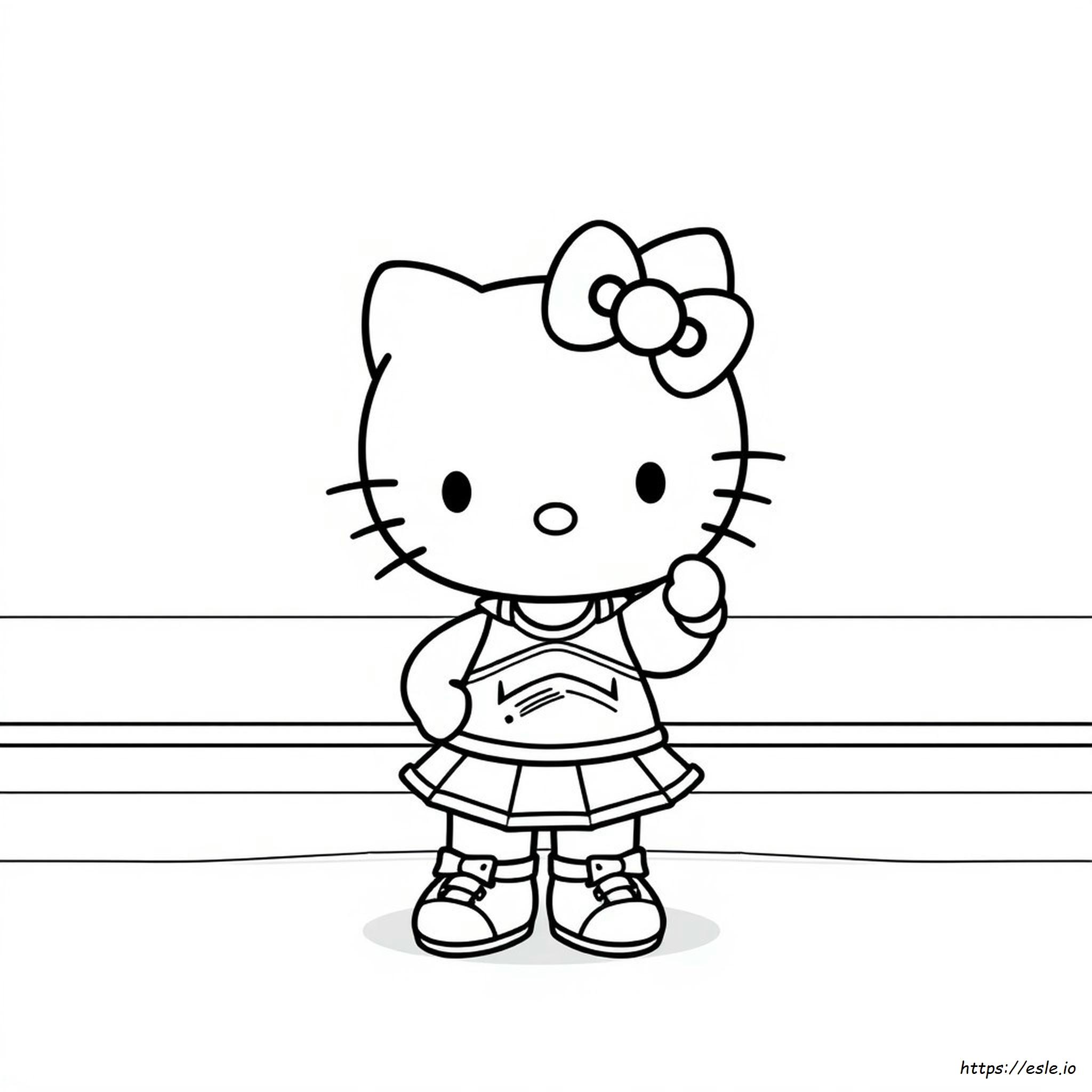 Hello Kitty Cheerleader Da Colorare