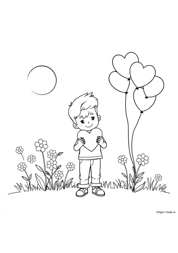 Gambar-Gambar Mewarnai Hari Valentine Untuk Anak Laki-Laki