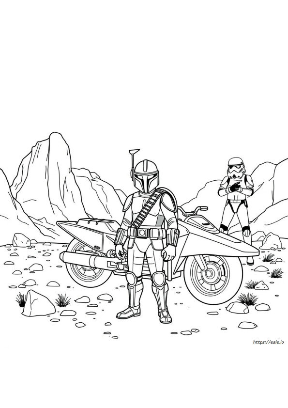Lembar Mewarnai Mandalorian