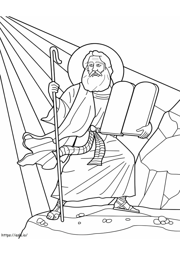Moses mit zehn Geboten ausmalbilder