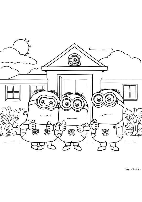 Halaman Mewarnai Minion Untuk Dicetak