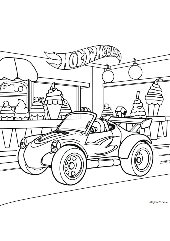 Hot Wheels Mewarnai Gambar Ice Scream Rod Halaman Untuk Mewarnai