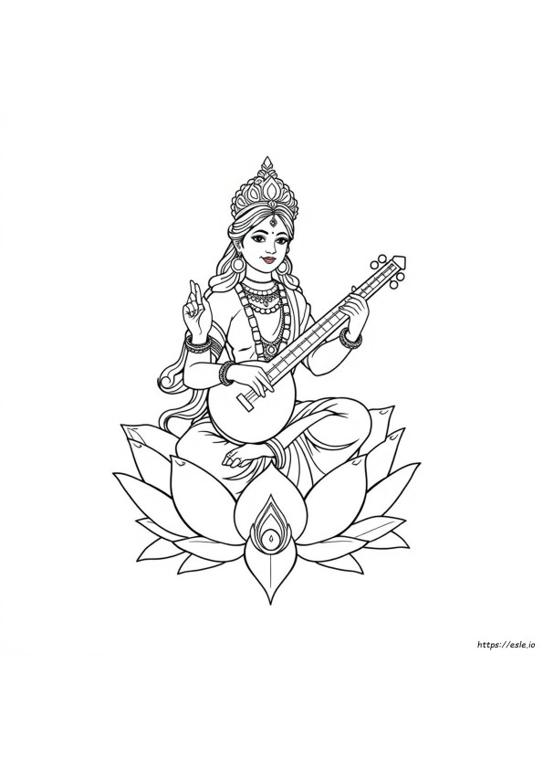 Saraswati Kolorowanka