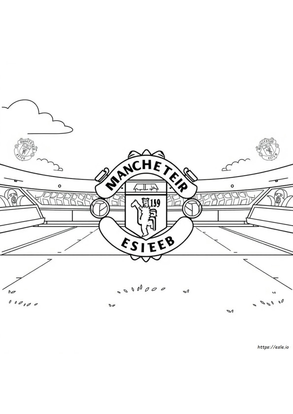Logo Manchester United Gambar Mewarnai