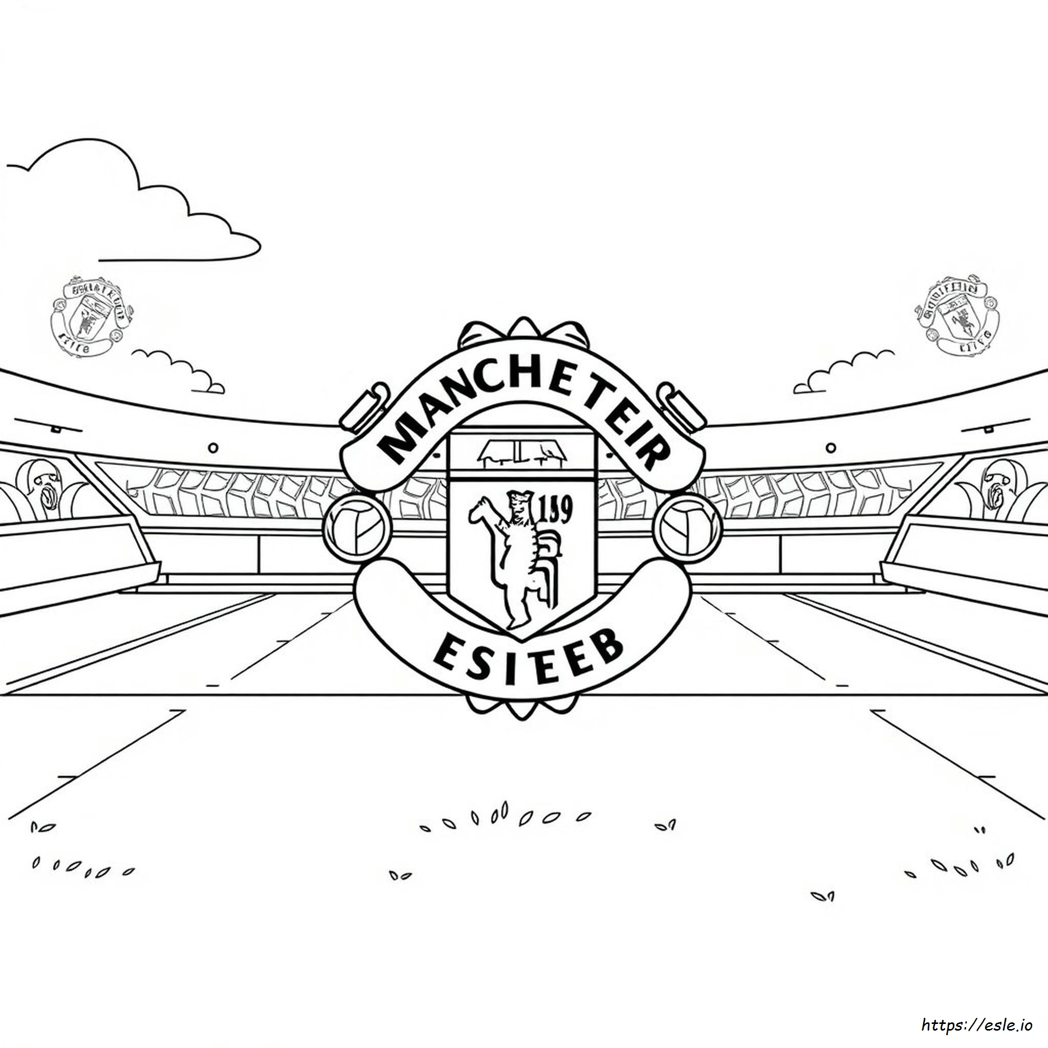 Manchester United Logo Coloring Page
