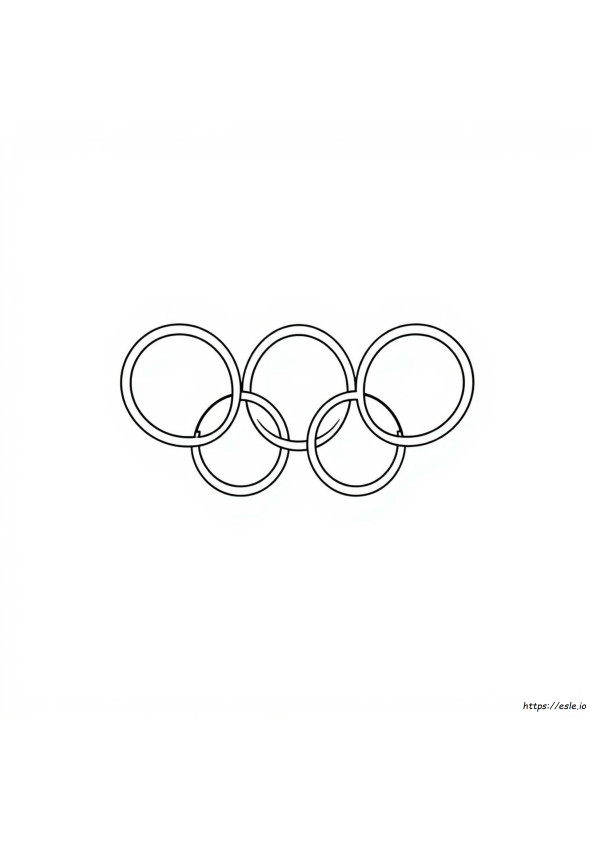 Simbol Olimpiade Untuk Mewarnai