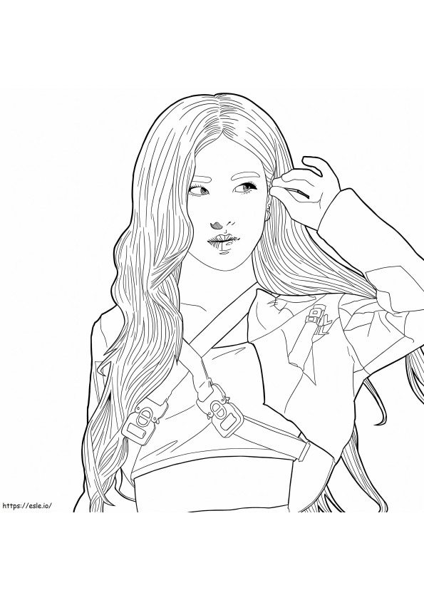 Rose From Blackpink coloring page