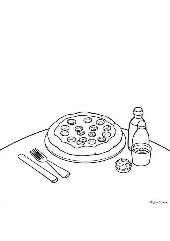 Gambar Mewarnai Pizza Untuk Anak-Anak