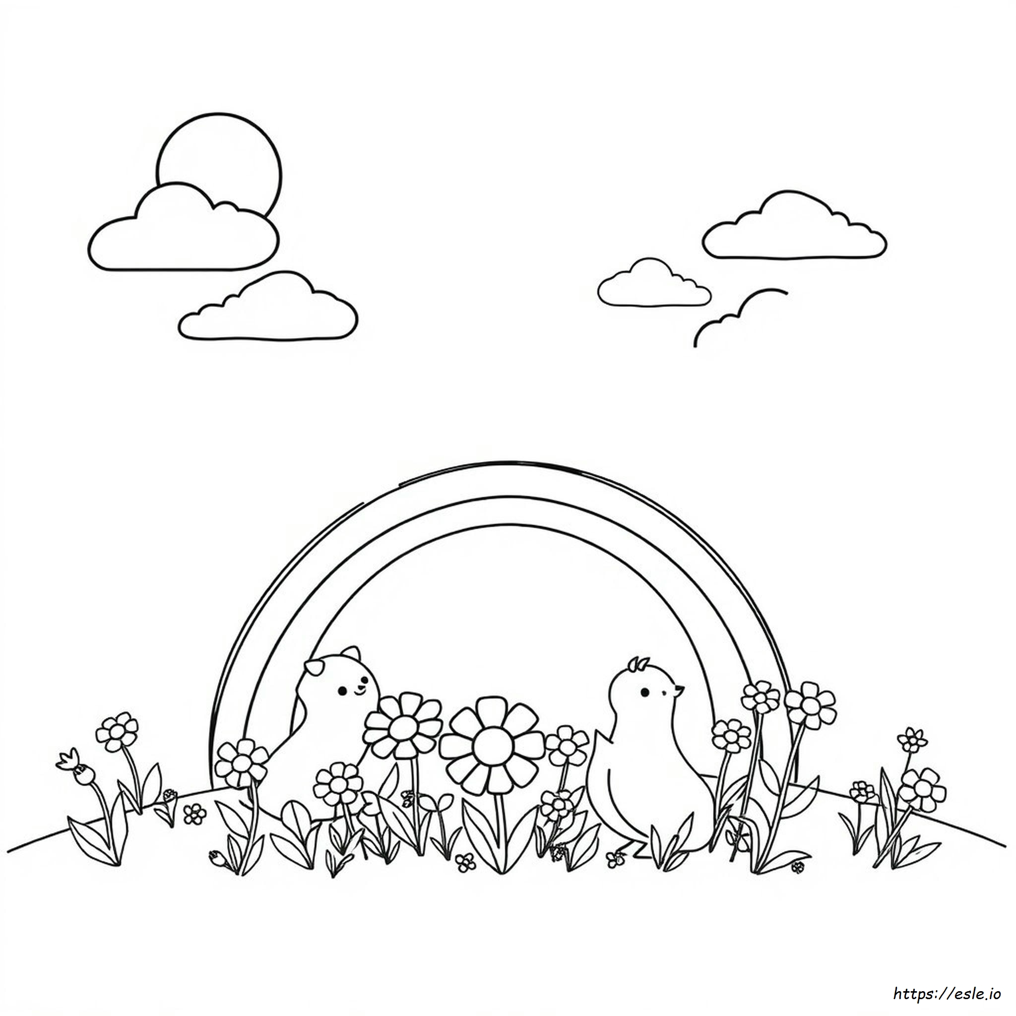 Colouring Pages Drawing Rainbow Friends Orange