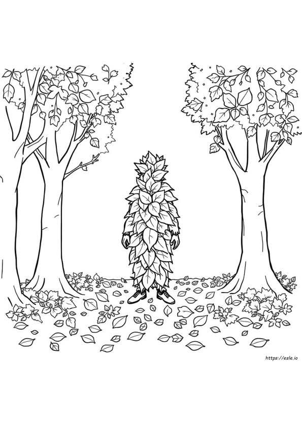 Leaf Man Coloring Page