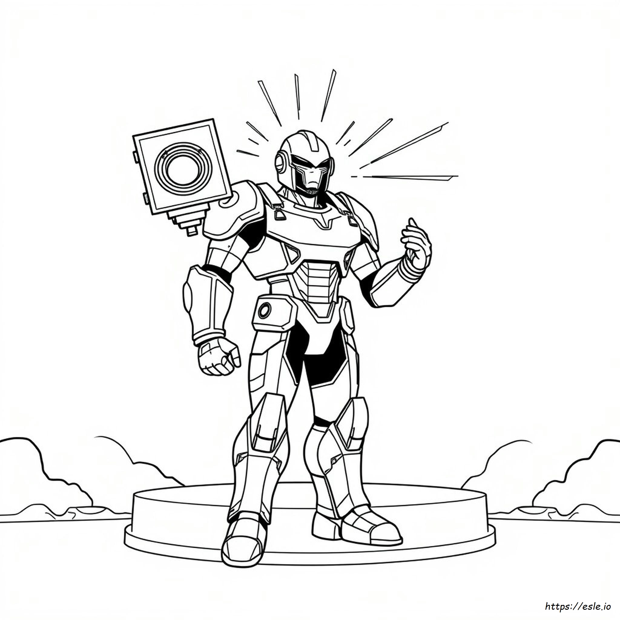 Upgraded Titan Speaker Man Coloring Page Printable