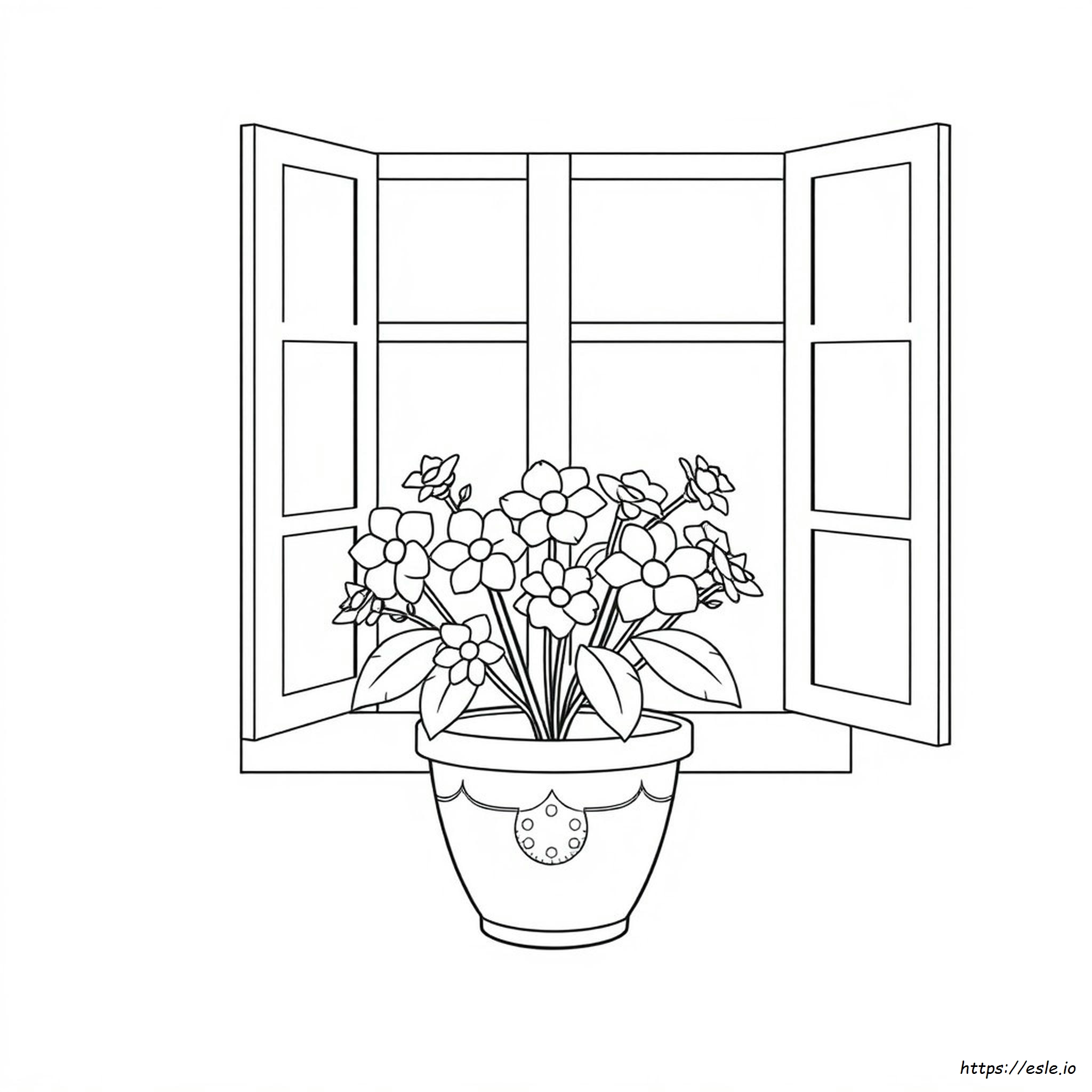 Flower Pot Drawing For Colouring