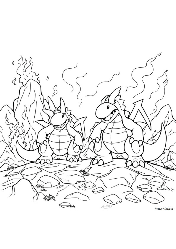 Garchomp Gambar Mewarnai
