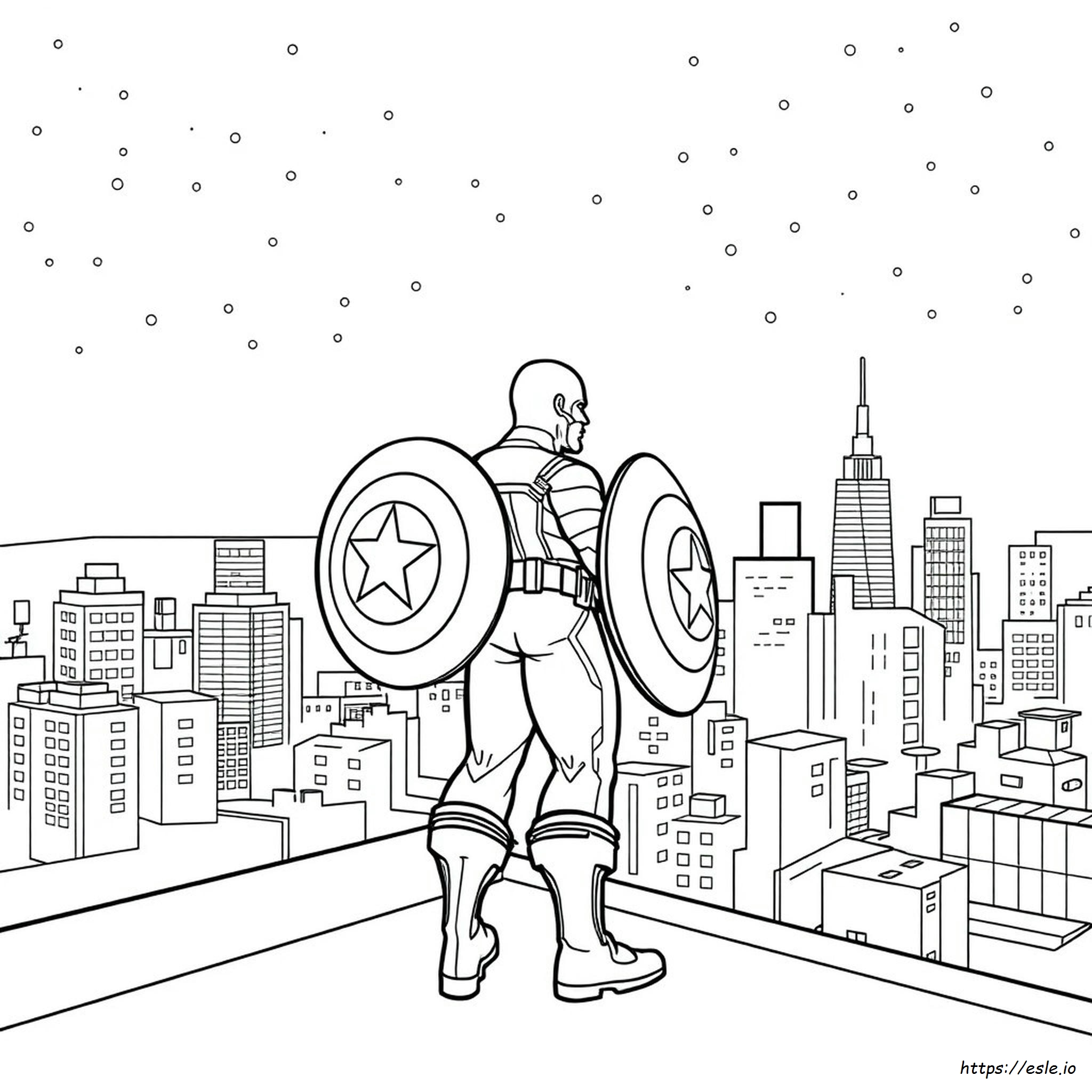 Avengers Capitan America Da Colorare