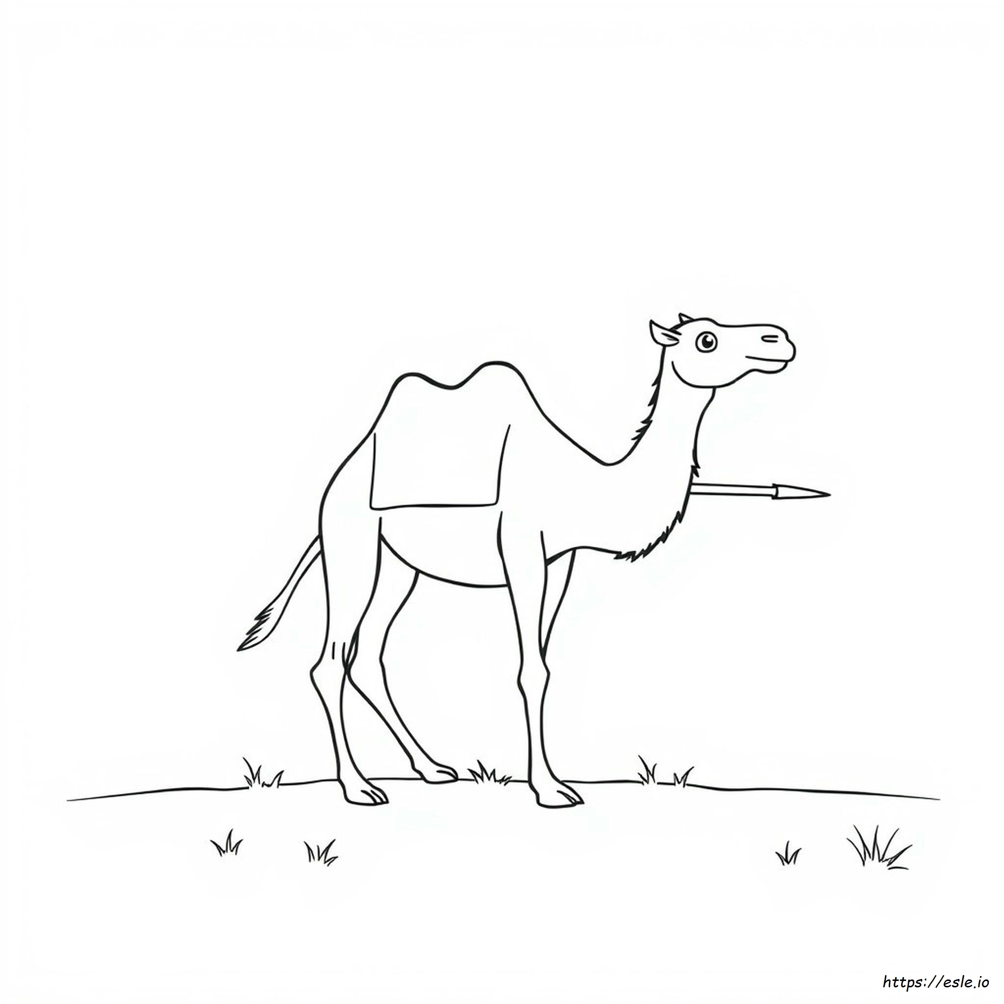 Camello A Trav	Eves Del Ojo De Una Aguja Para Colorear