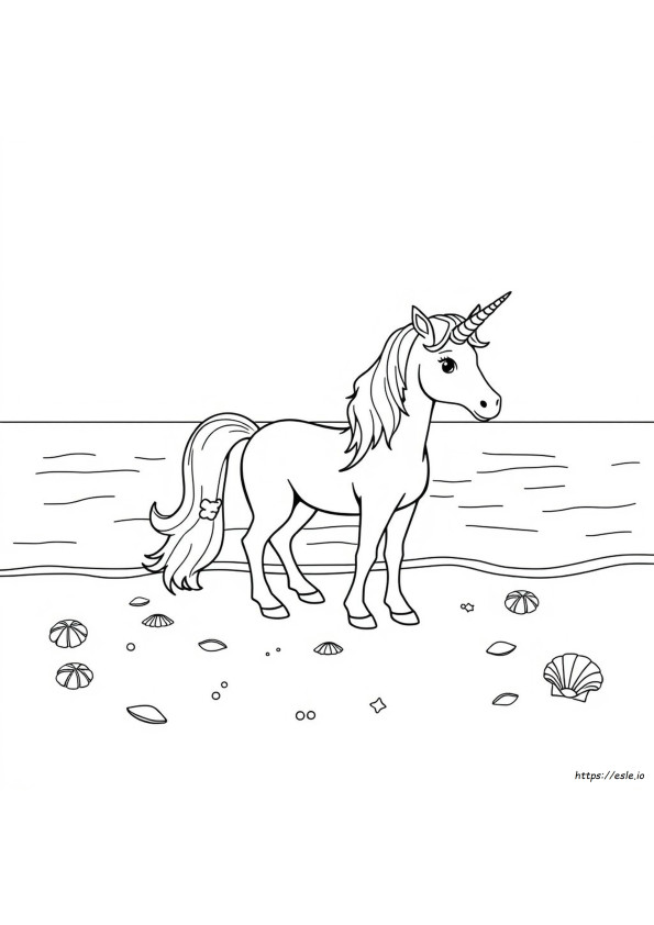 Sea Unicorn Coloring Pages