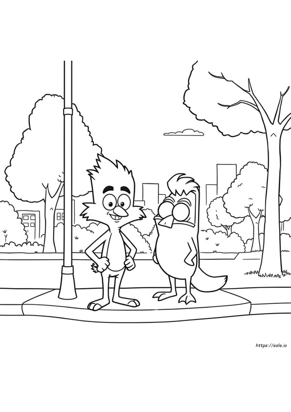Gambar Mewarnai Mordecai Regular Show