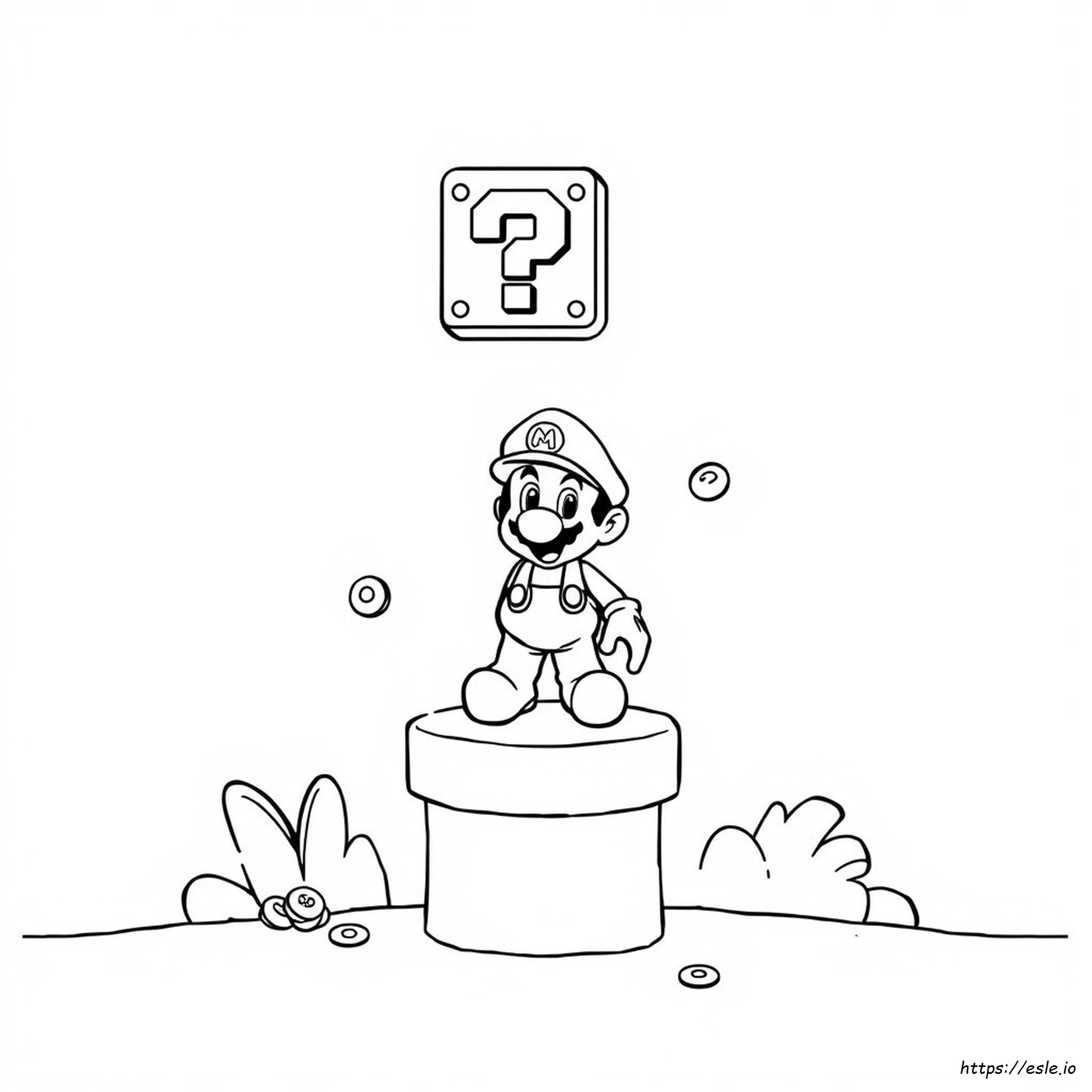 Easy Mario Coloring Pages