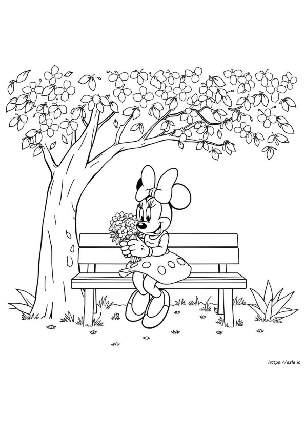 Planșe De Colorat Ușoare Cu Minnie Mouse De Printat
