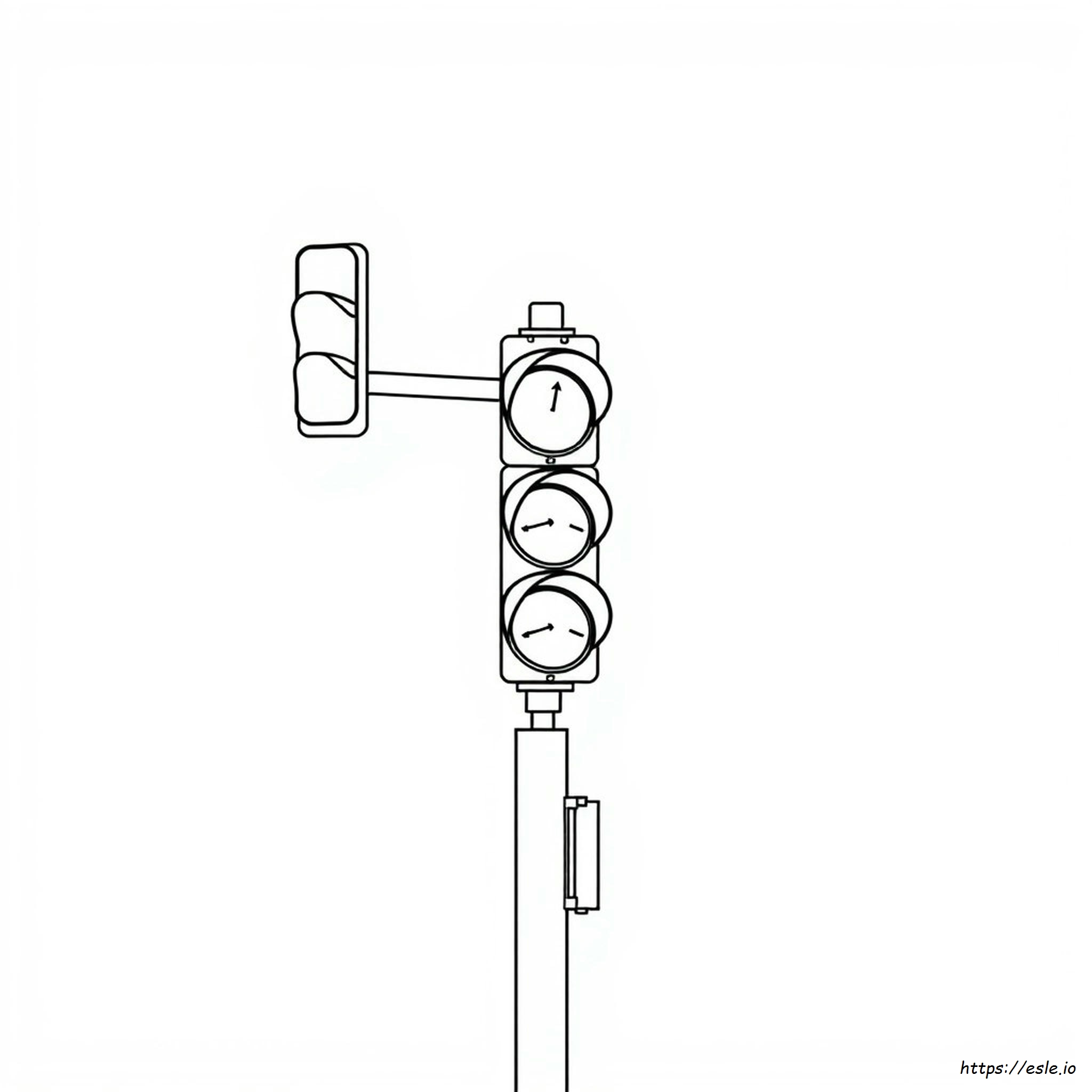 Traffic Light Colouring Picture