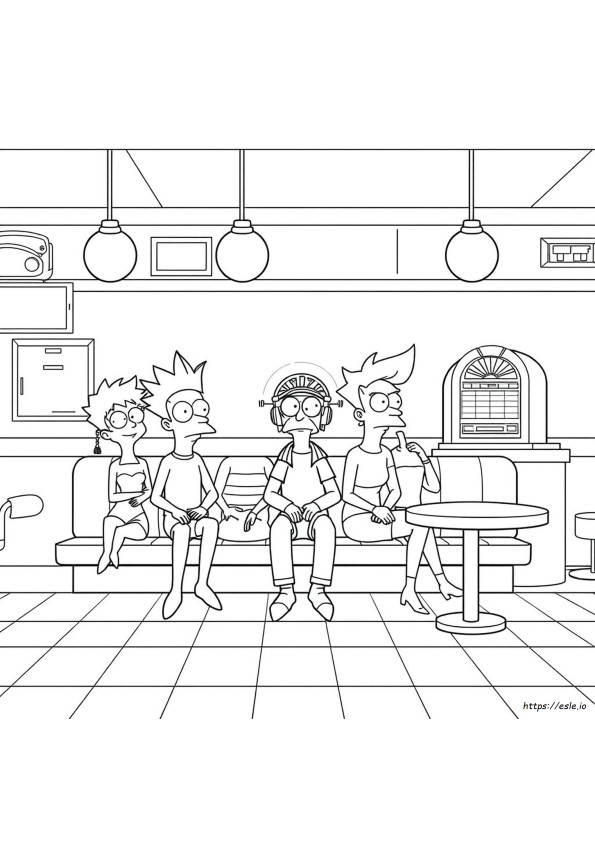 Futurama Gambar Mewarnai