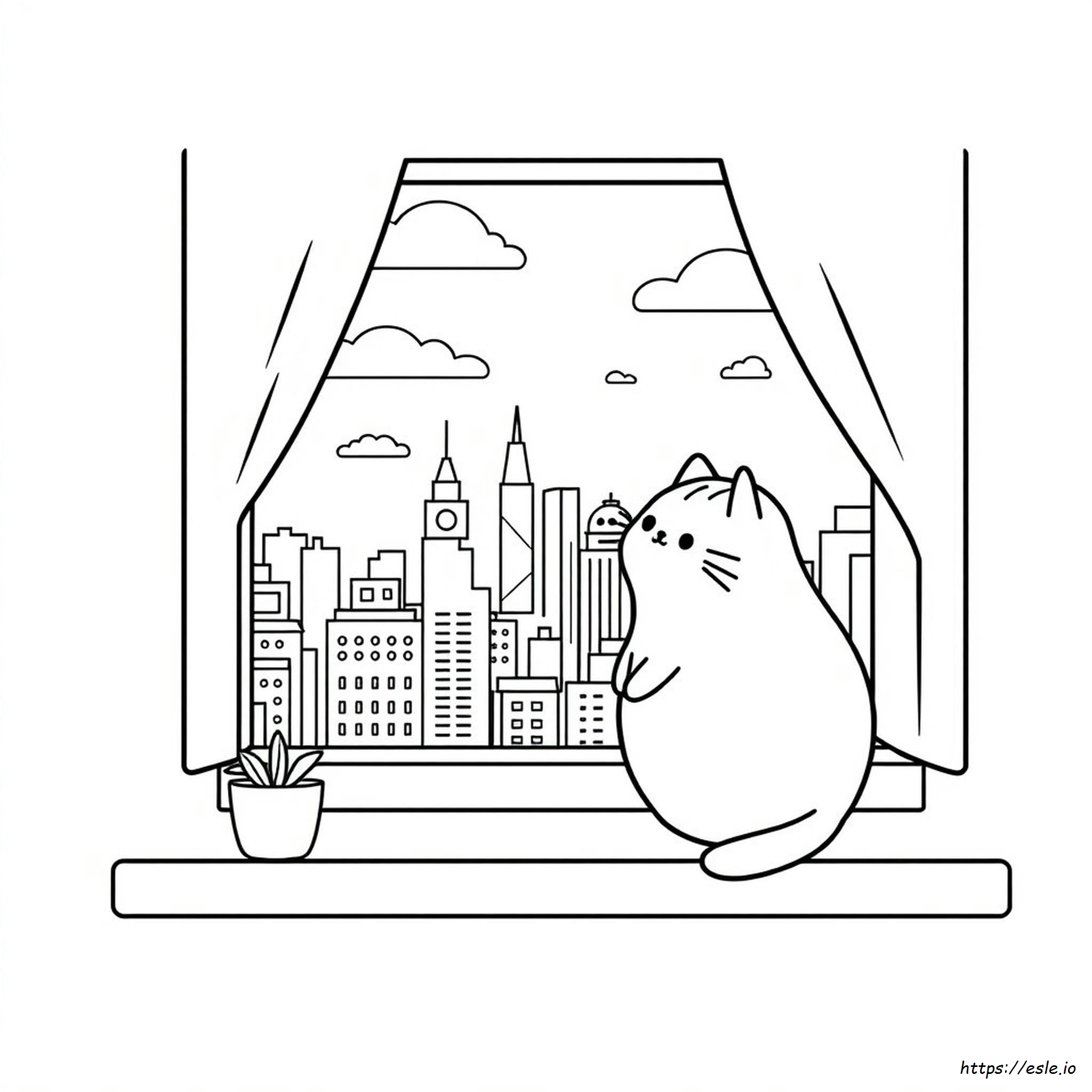 Kolorowanki Pusheen Czarno-Biała