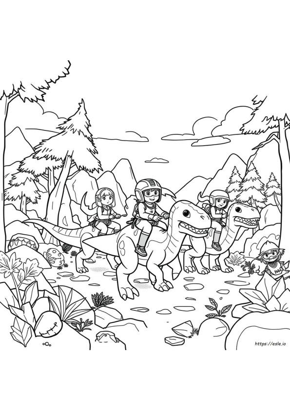 Miniforce Dino Power Gambar Mewarnai