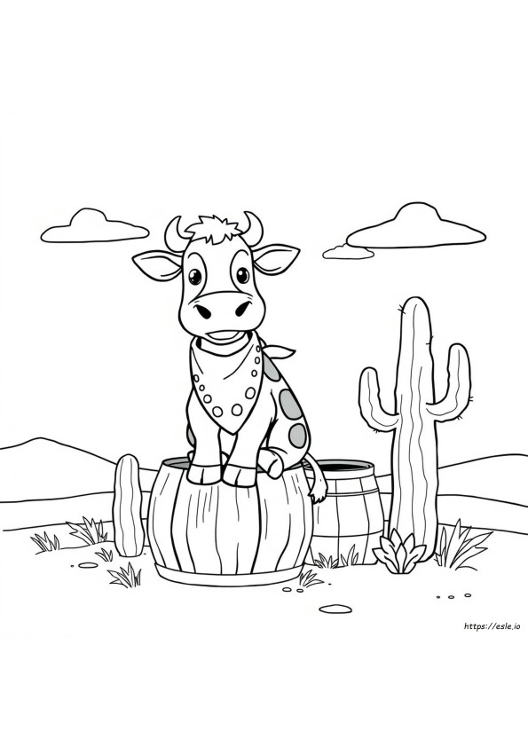 Cowboy Bandana Kleurplaat