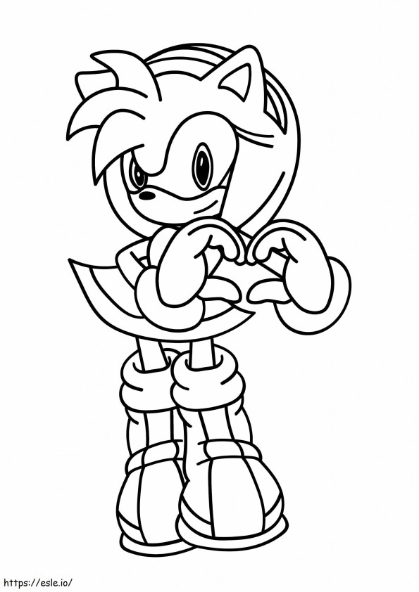 Free Amy Rose To Color coloring page