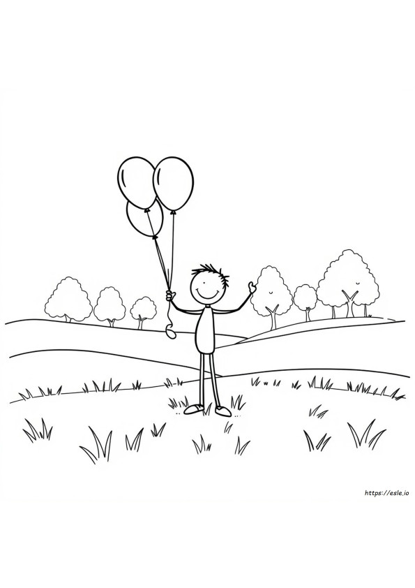 Stick Man Colouring