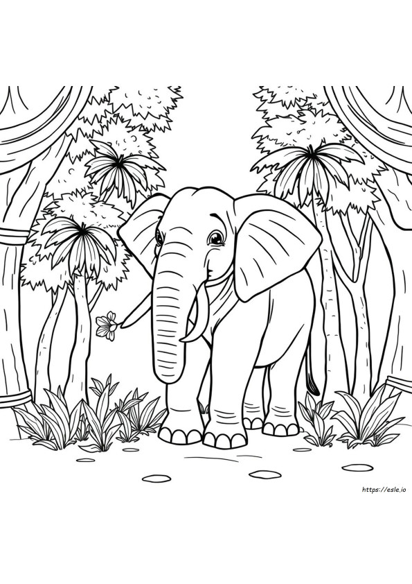 Dibujos Para Colorear De Elefantes Indios Para Imprimir