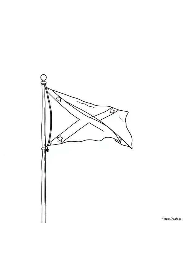 Alabama Flag Coloring Page