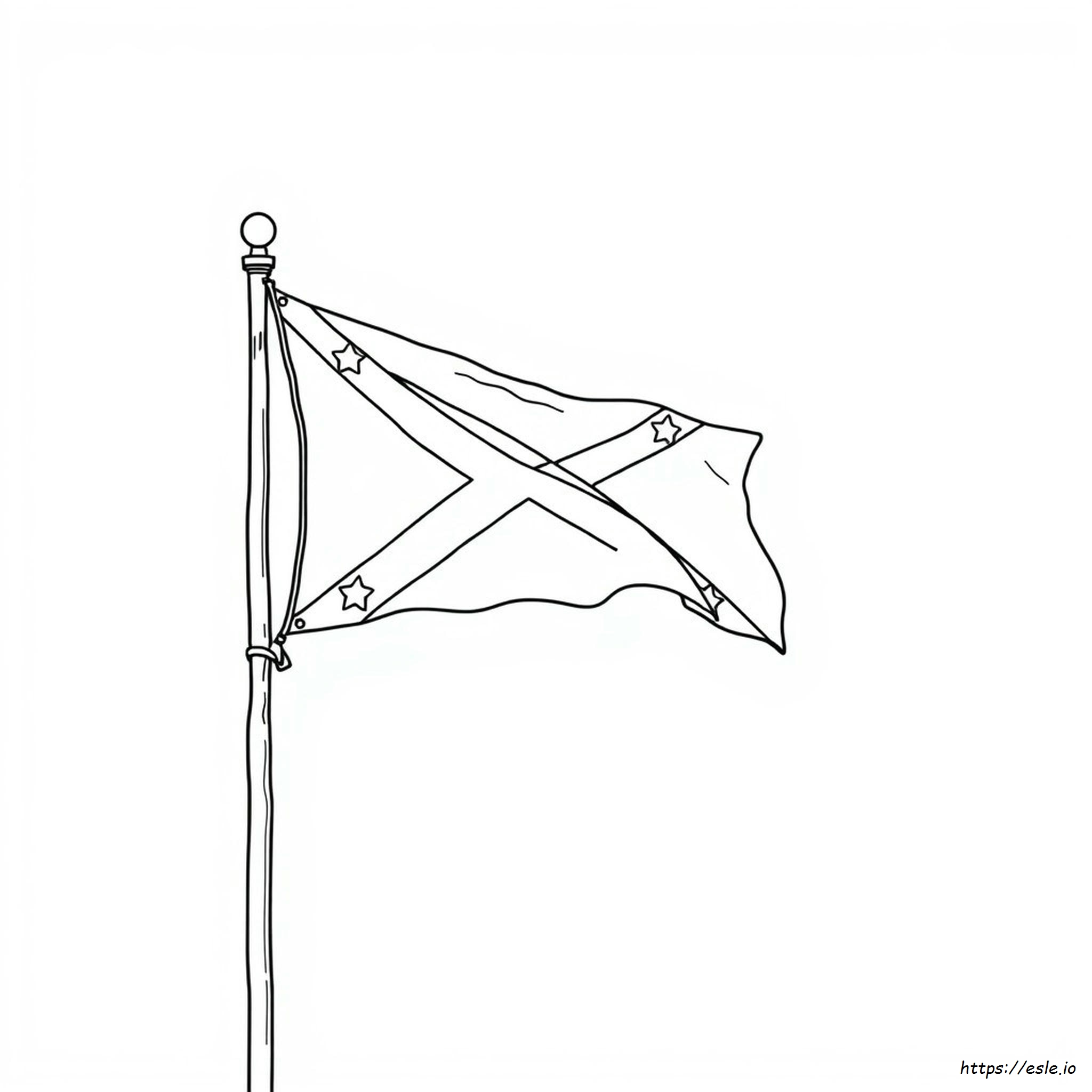 Bandiera Dell'alabama Da Colorare