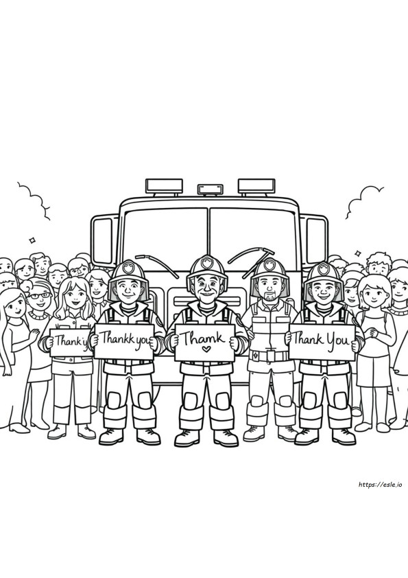 Grazie Pompieri: Disegni Da Colorare