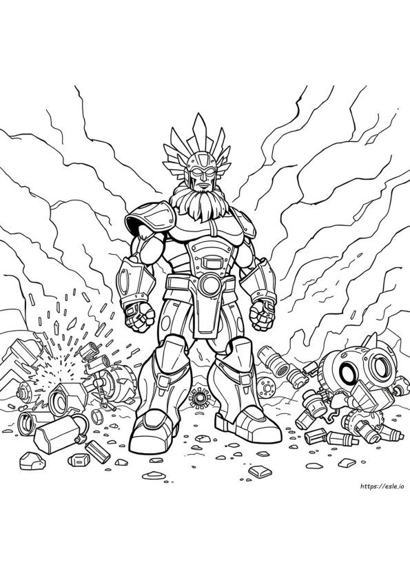 Robot Zeus Real Steel Gambar Mewarnai