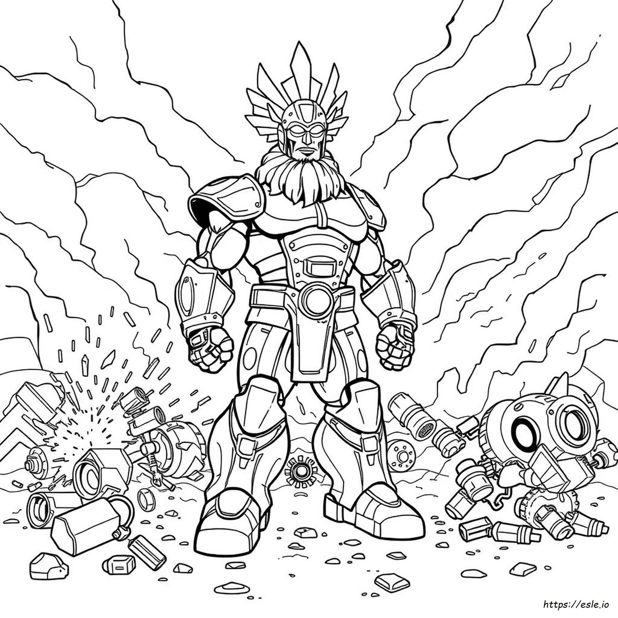 Robot Zeus De Real Steel Para Colorear