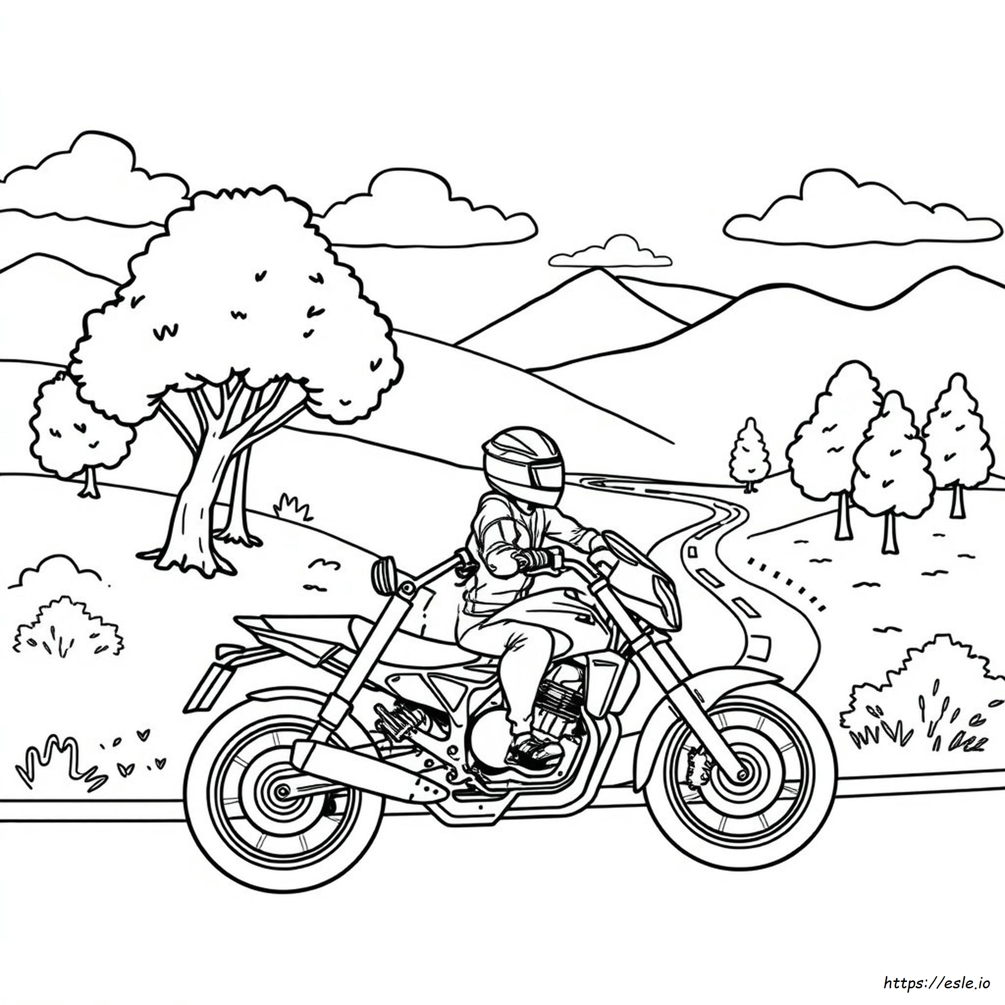 Motocycle Coloring Page