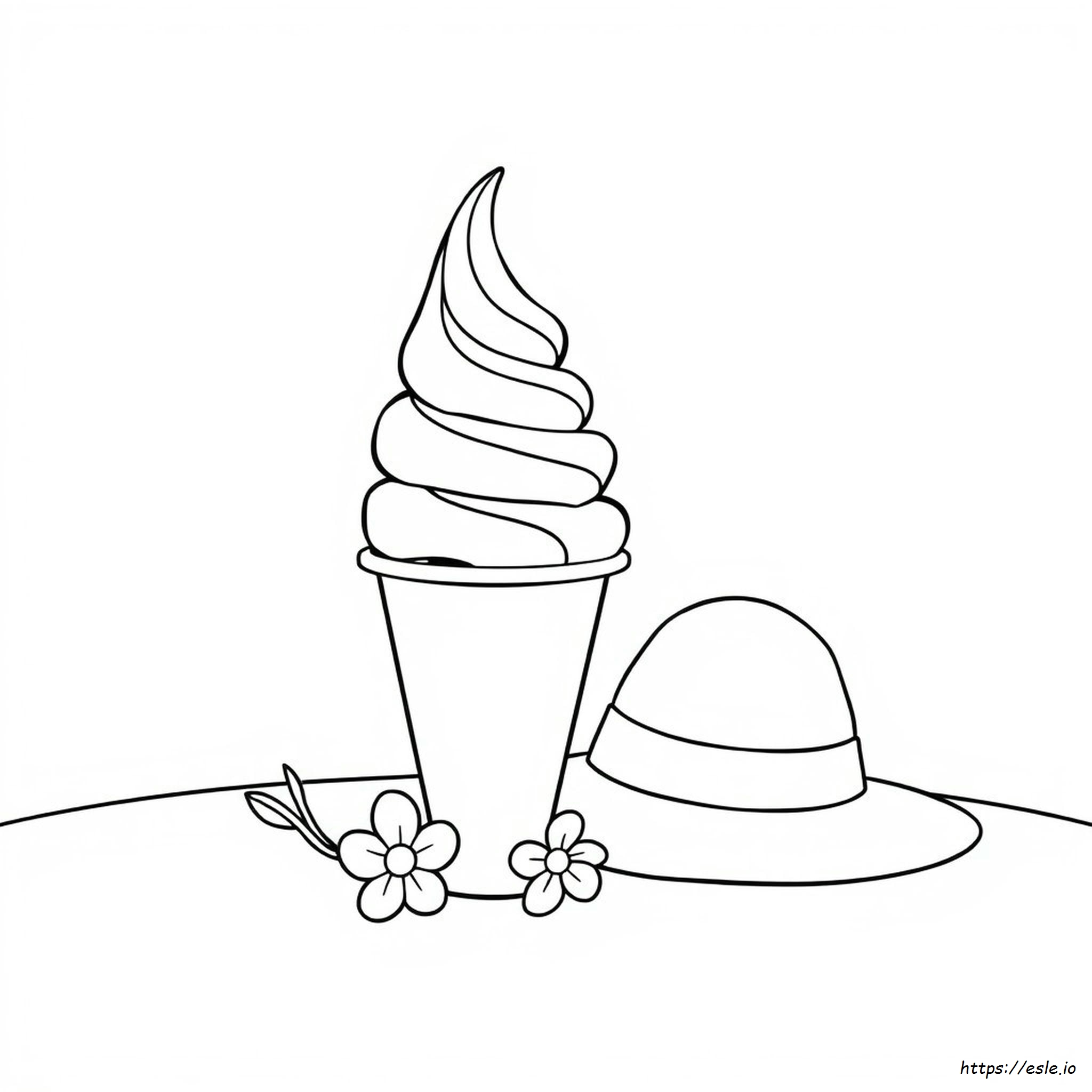 Vaso De Helado Para Colorear