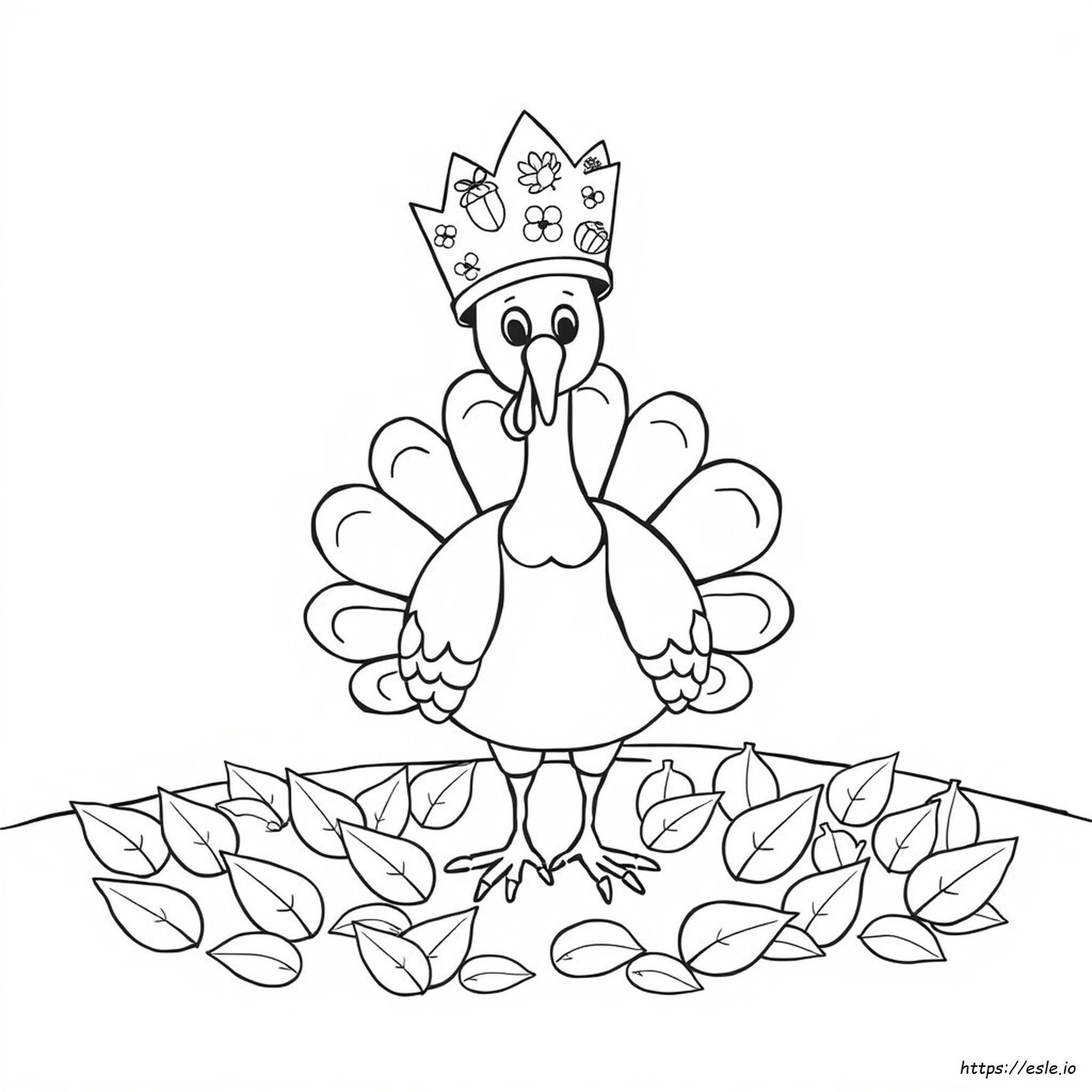 Turkey Crown Coloring Page