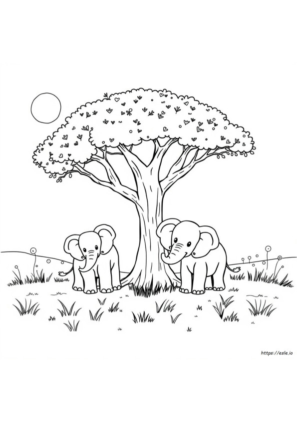 Bonitos Dibujos De Elefantes Para Colorear