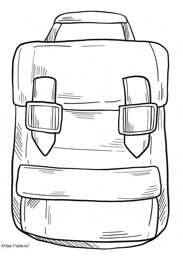 Free Backpack To Color coloring page