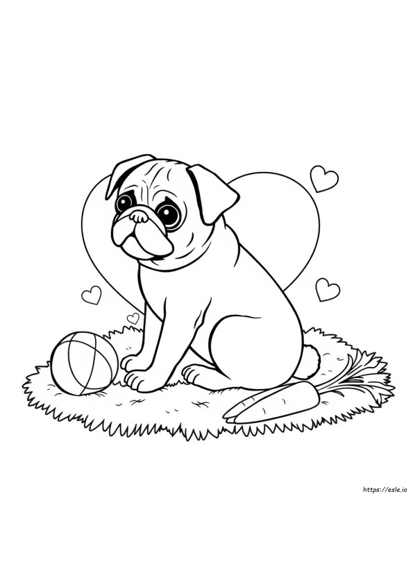 Anjing Pug Gambar Mewarnai