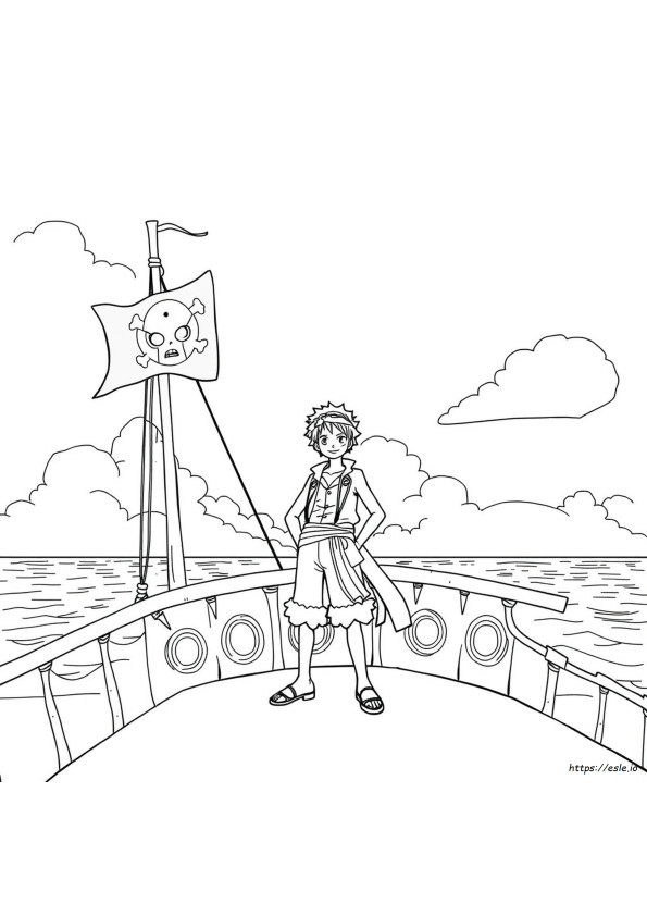 Gambar Mewarnai Zoro Dan Luffy