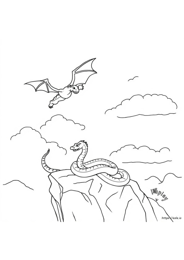 Dragon Șarpe De Colorat