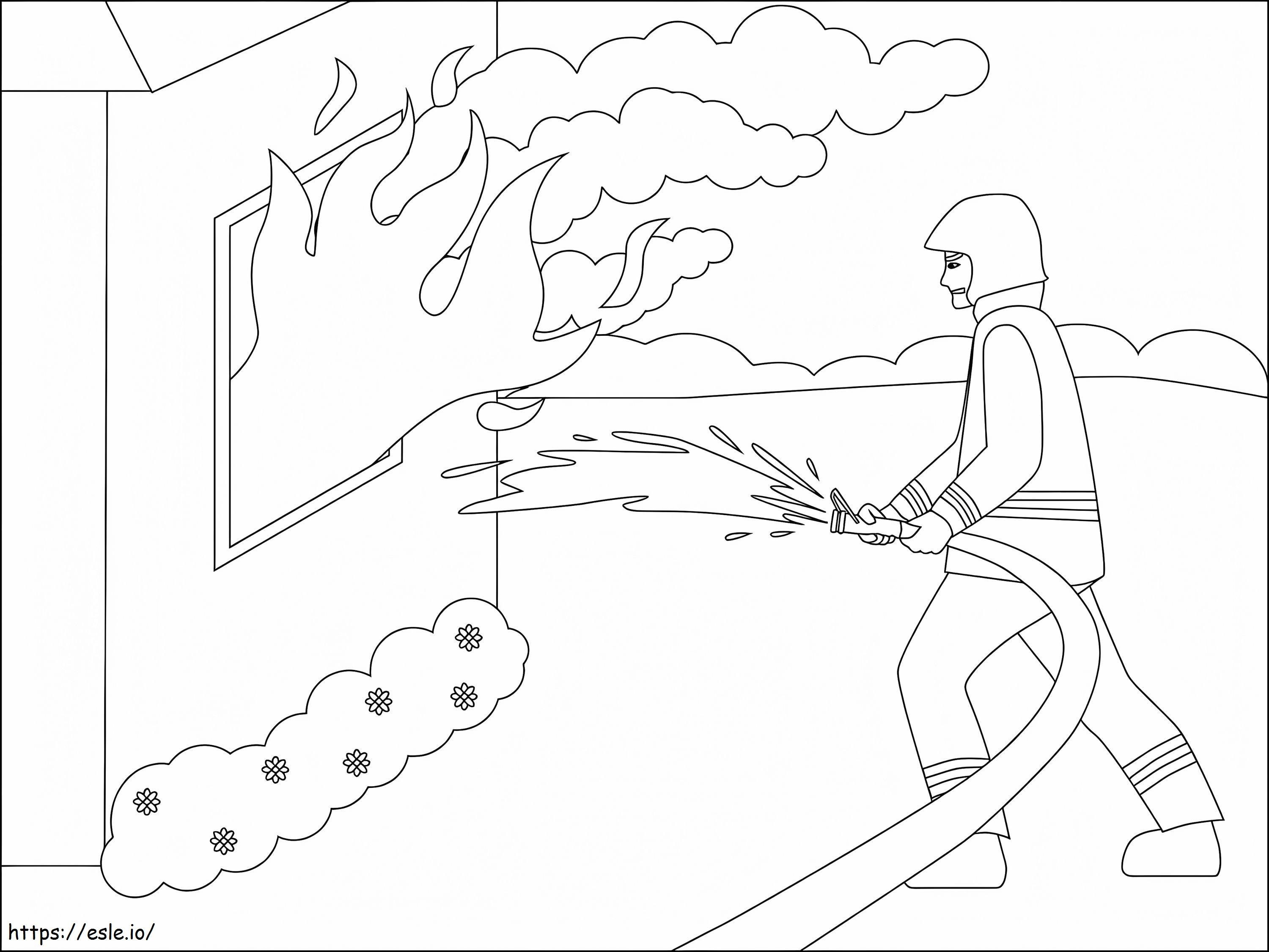 Firefighter 1 coloring page