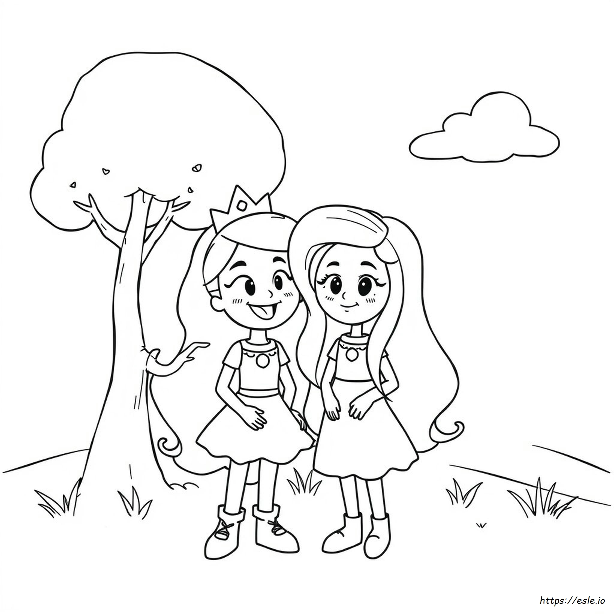 Princess Bubblegum And Marceline Coloring Pages