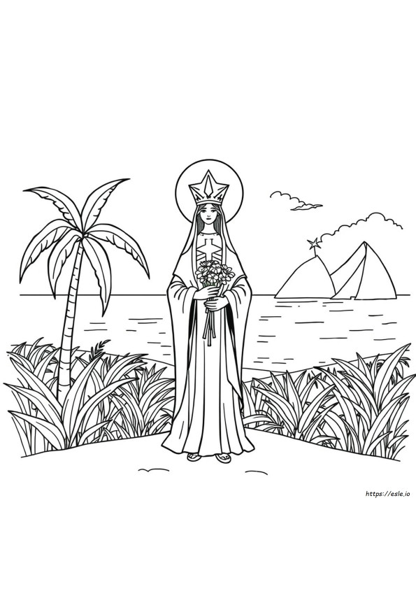 Halaman Mewarnai Saint Lucia