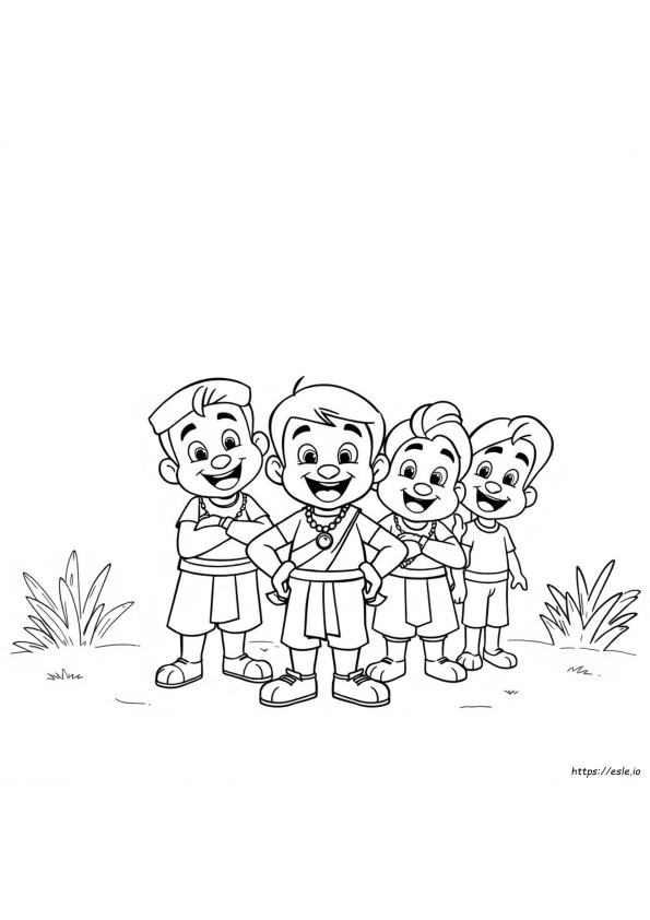 Gambar Mewarnai Chotta Bheem