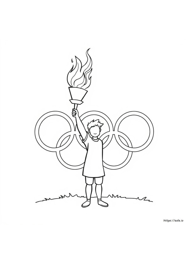 Api Olimpiade Halaman Mewarnai